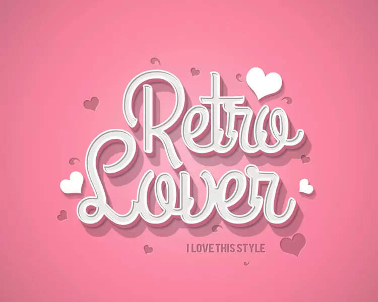 Retro-Lover藝術字