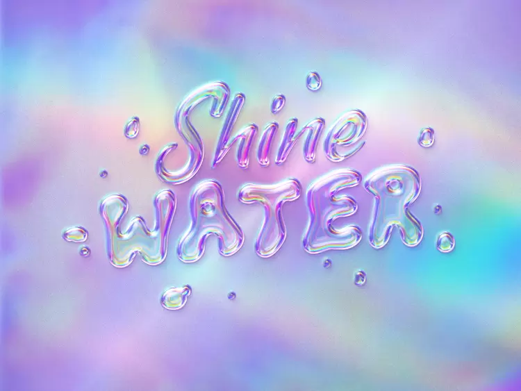 SHINE-WATER藝術字