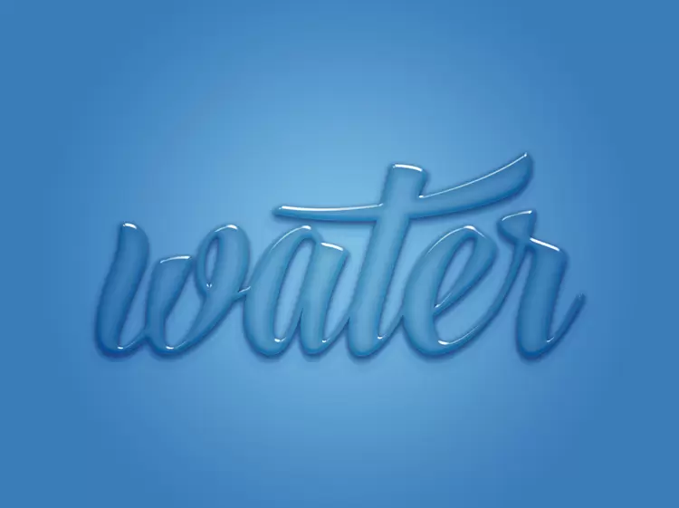 WATER藝術字