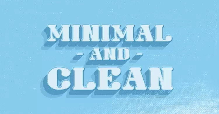 MINIMAL-AND-CLEAN藝術字