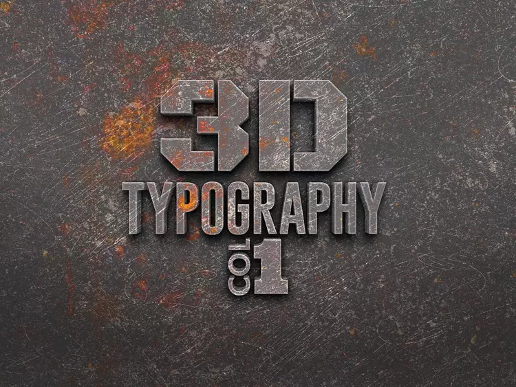 3D-TYPOGRAPHY藝術字