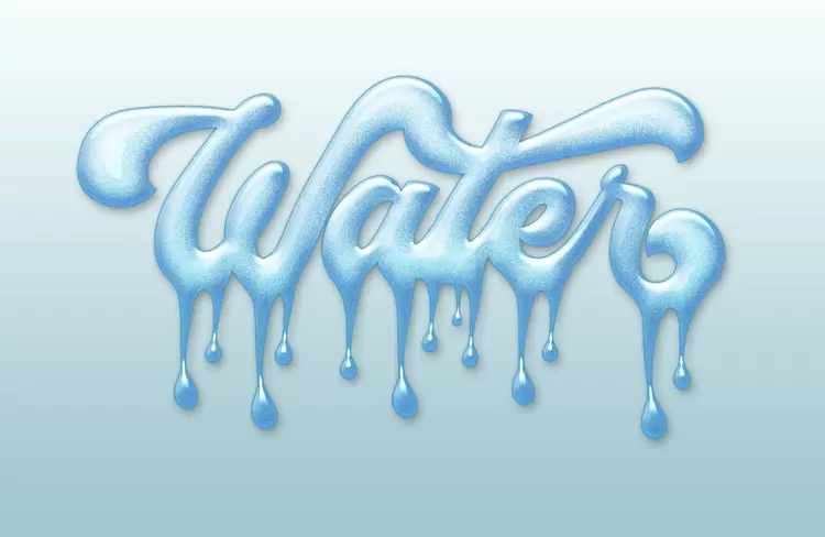 WATER藝術字