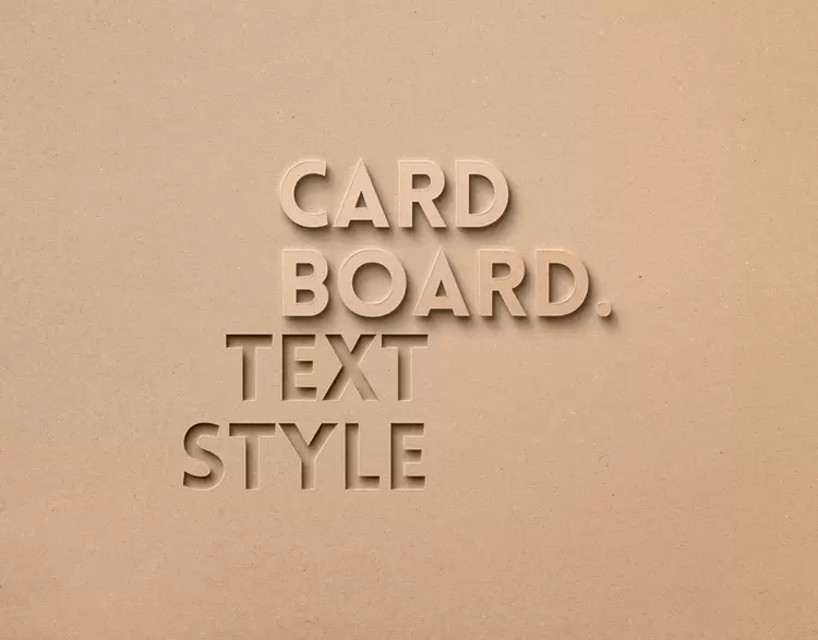 CARD-BOARD-TEXT-STYLE藝術字