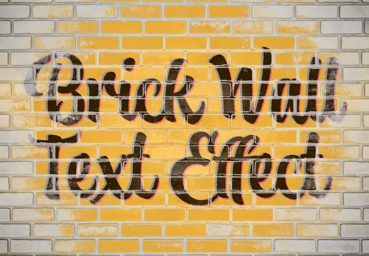 BRICK-WALL藝術字