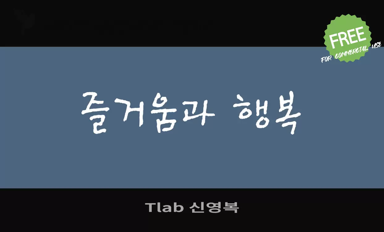 Tlab 신영복字型