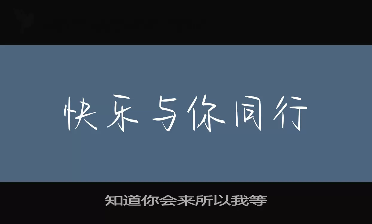 知道你會來所以我等字型