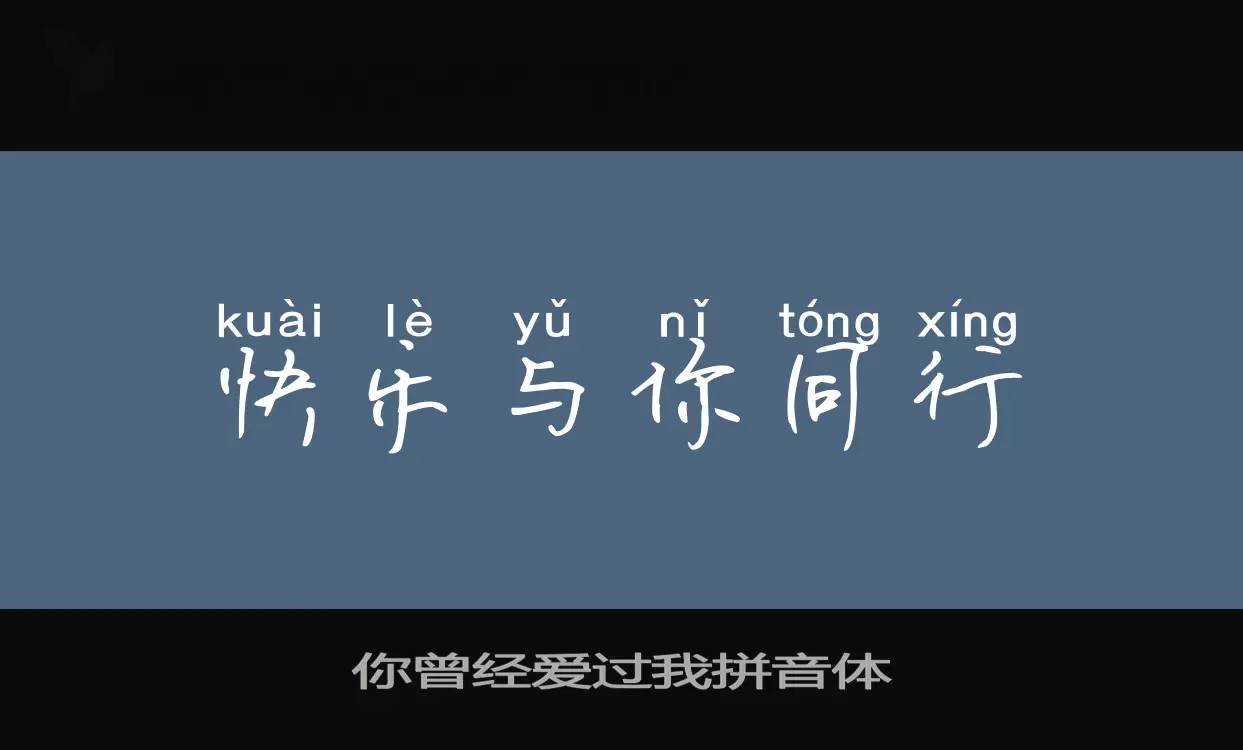 你曾经爱过我拼音体字型檔案