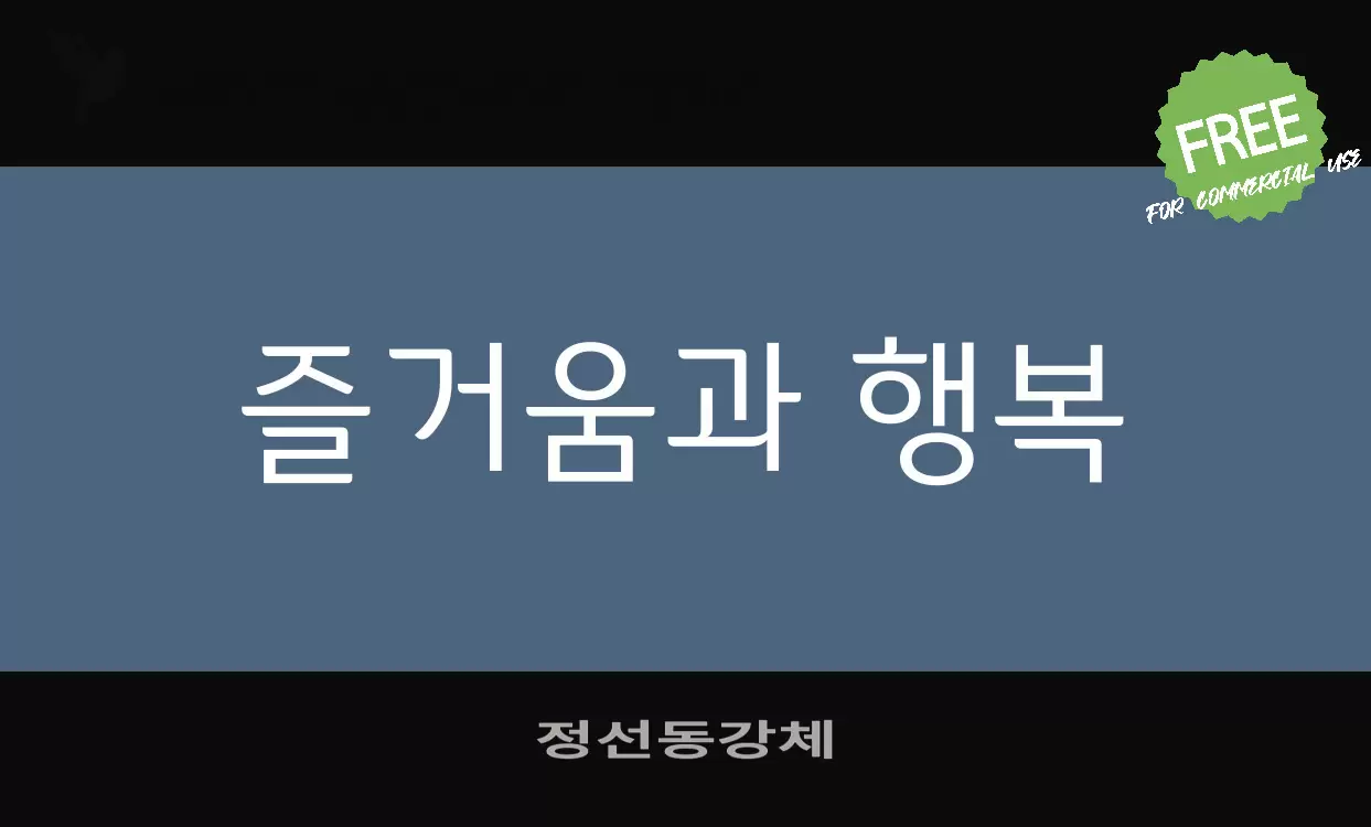 정선동강체字型