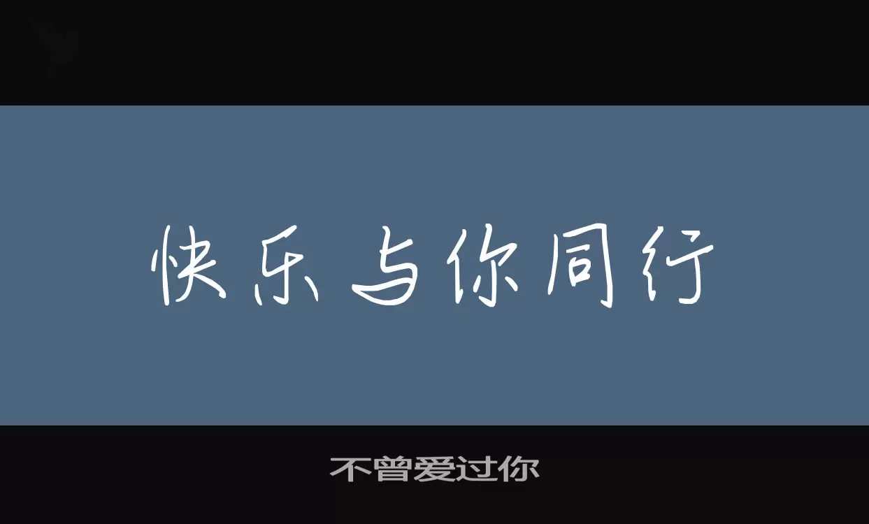 不曾愛過你字型