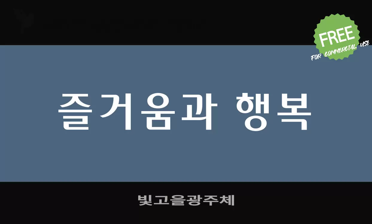 빛고을광주체字型