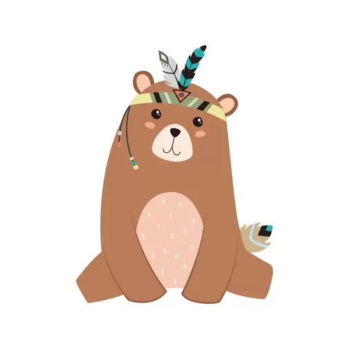 森林動物-熊插圖素材