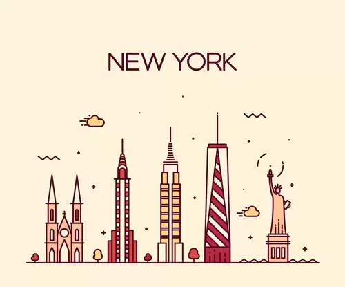 全球城市印象-紐約插圖素材
