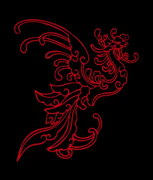 龍鳳圖案插圖素材