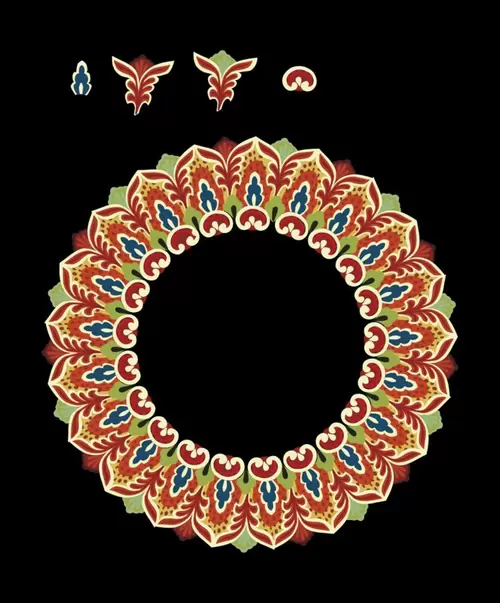 圓形藻井圖案插圖