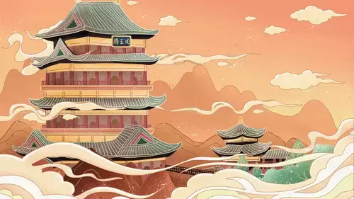 中国著名古建筑-滕王閣插圖素材