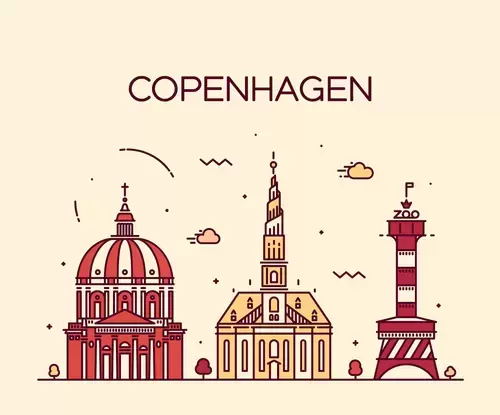全球城市印象-哥本哈根插圖素材
