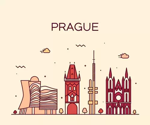 全球城市印象-布拉格插圖素材