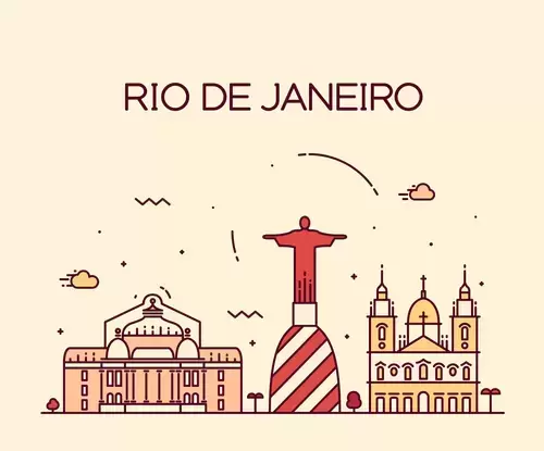 全球城市印象-里約熱內盧插圖素材