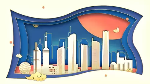 中國城市印象-大連插圖素材