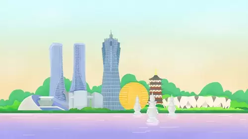 中國著名建築插圖素材