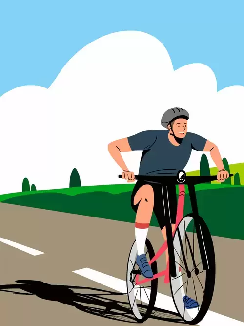 體育運動插圖-騎行-自行車插圖