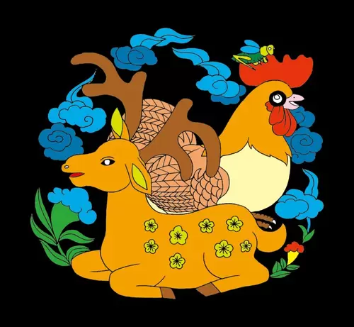 吉祥裝飾圖案插圖素材