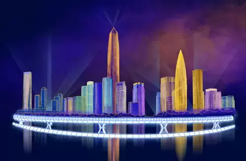 中國城市插圖素材