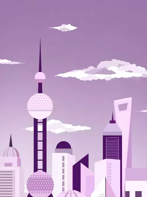 中國城市-上海插圖素材