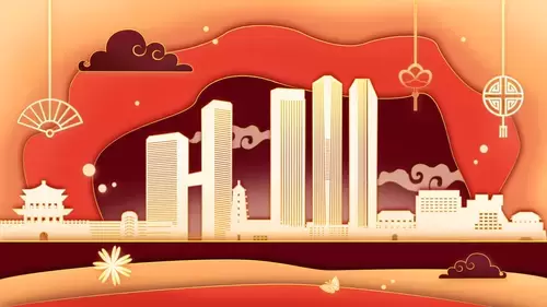 中國城市印象-西安插圖素材