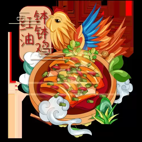 中華美食插圖素材