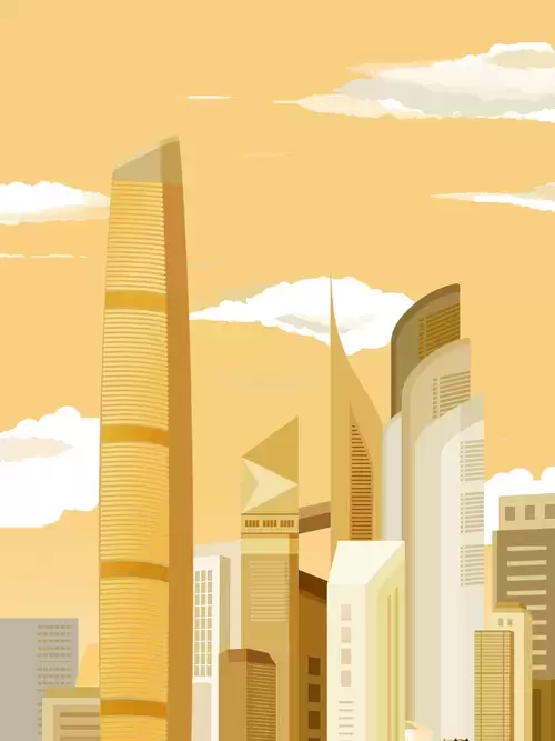 中國城市-杭州插圖素材