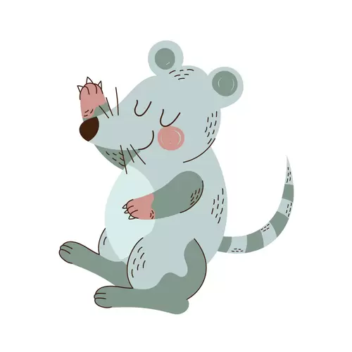 卡通動物-小老鼠插圖素材