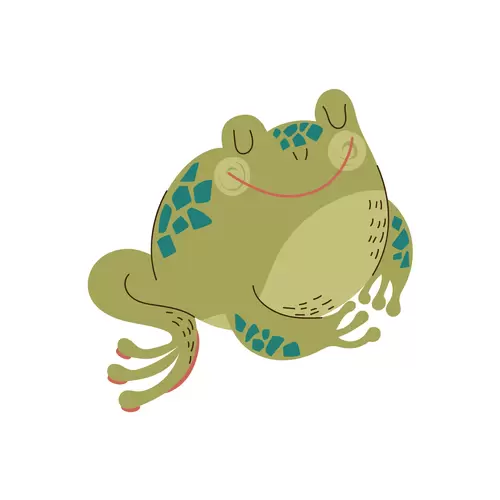 卡通動物-青蛙插圖素材
