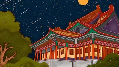 中國古建-樓閣庭院插圖