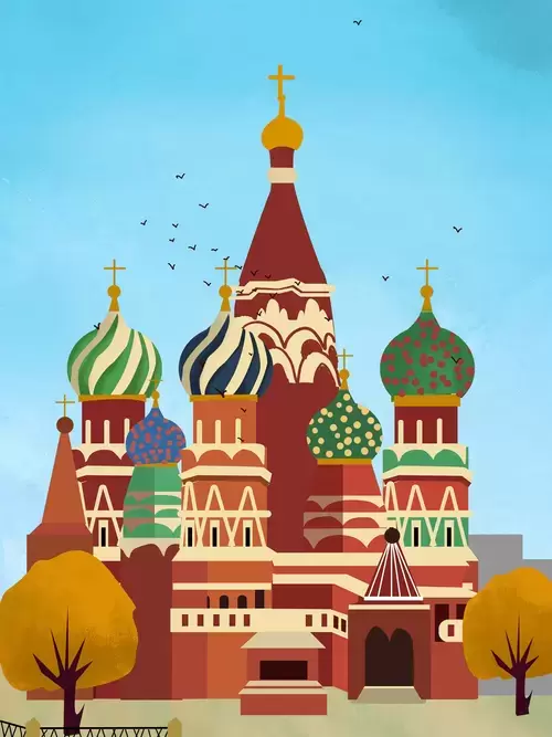 世界印象-俄羅斯插圖素材