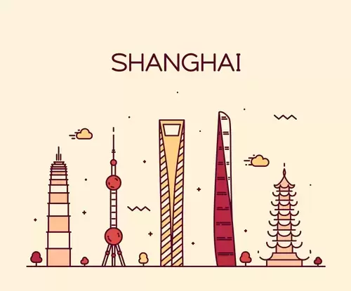 全球城市印象-上海插圖素材