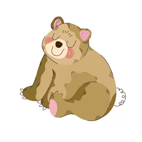 卡通動物-熊插圖素材