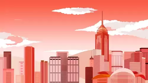 中國城市-香港插圖素材