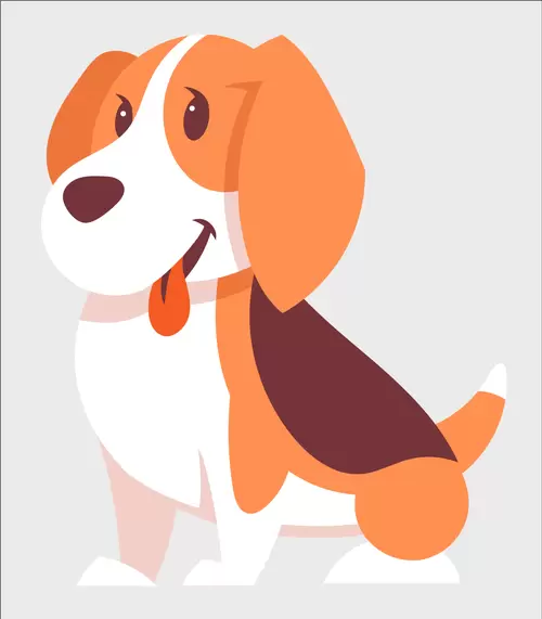 可愛動物-狗狗插圖
