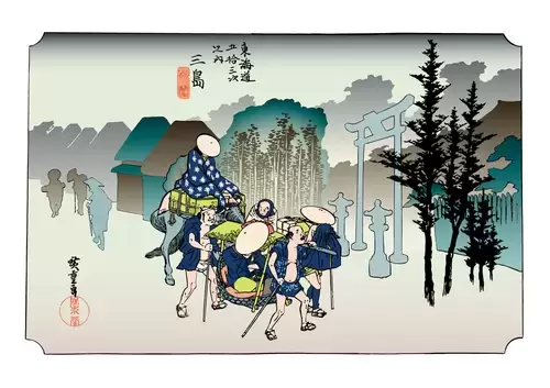 日本浮世繪插圖素材