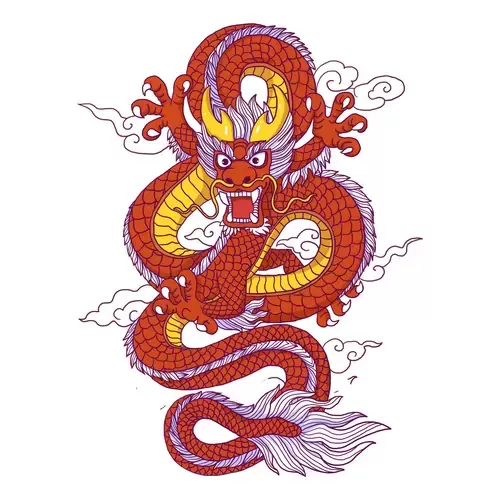 上古神獸-龍插圖素材