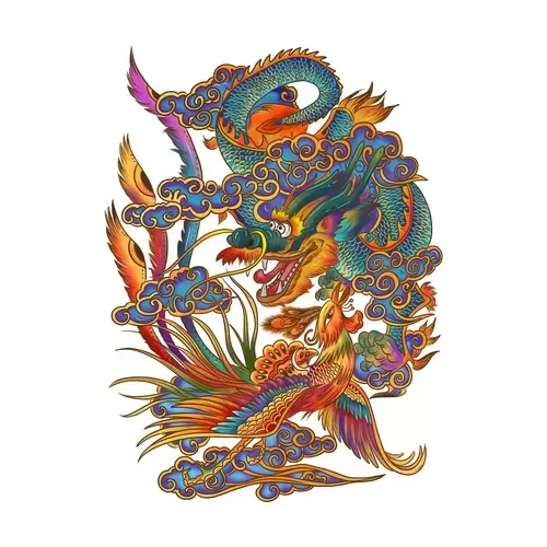 傳說動物-Dragon-and-phoenix插圖